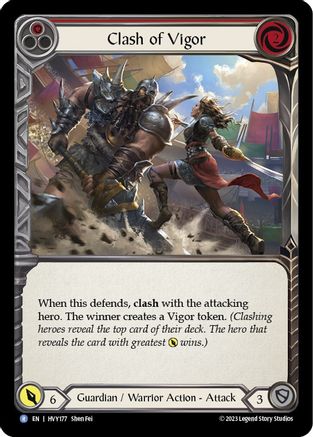 Clash of Vigor (Red) (HVY177) Rainbow Foil - Heavy Hitters