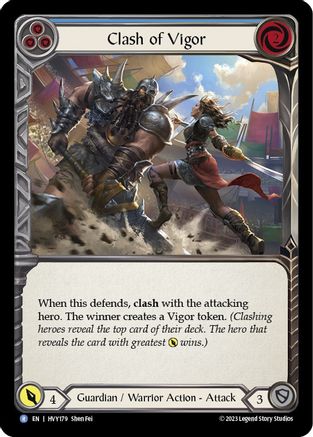 Clash of Vigor (Blue) (HVY179) Rainbow Foil - Heavy Hitters