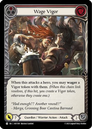 Wage Vigor (Red) (HVY189) Rainbow Foil - Heavy Hitters