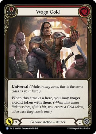 Wage Gold (Red) (HVY216) Rainbow Foil - Heavy Hitters