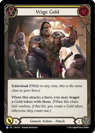 Wage Gold (Yellow) (HVY217) Rainbow Foil - Heavy Hitters