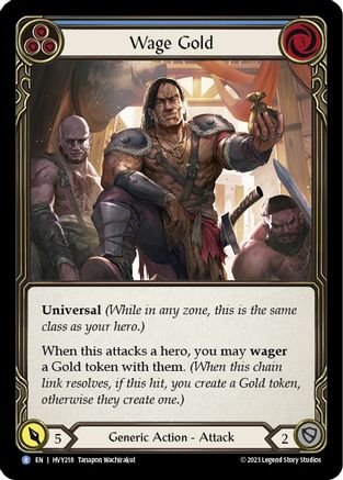Wage Gold (Blue) (HVY218) Rainbow Foil - Heavy Hitters
