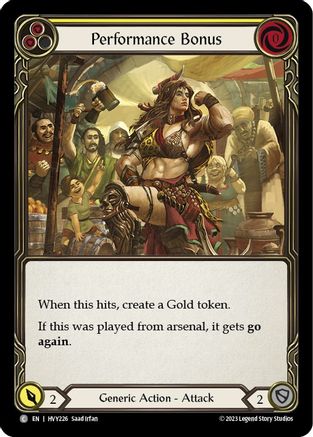 Performance Bonus (Yellow) (HVY226) Rainbow Foil - Heavy Hitters