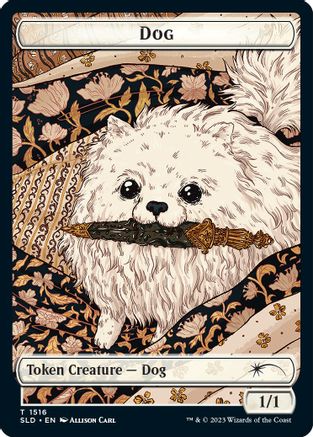 Dog // Cat Double-Sided Token (1516 // 1517) Foil - Secret Lair Drop Tokens