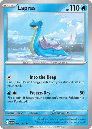 Lapras (016/091) [Scarlet & Violet: Paldean Fates] | Silver Goblin