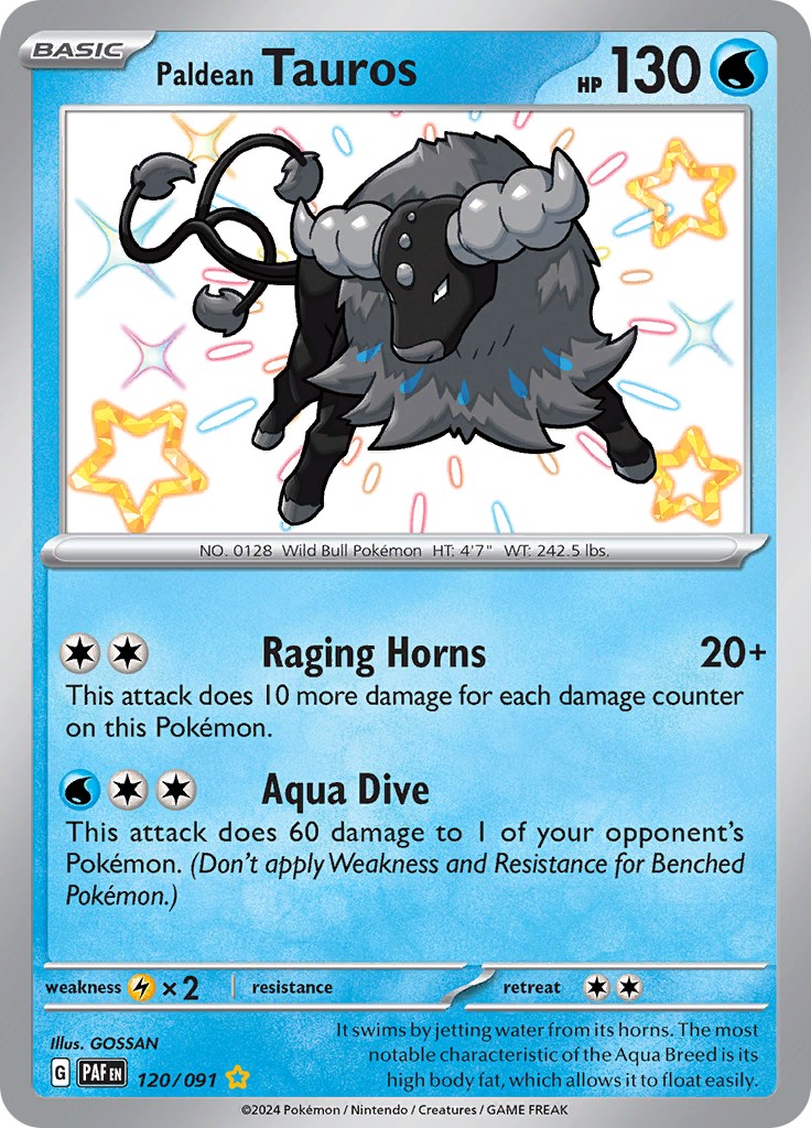 Paldean Tauros (120/091) [Scarlet & Violet: Paldean Fates] | Silver Goblin