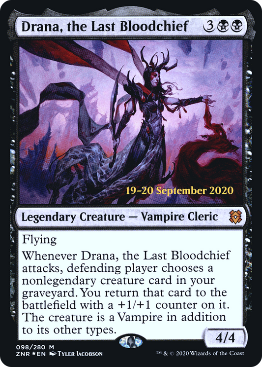 Drana, the Last Bloodchief [Zendikar Rising Prerelease Promos]