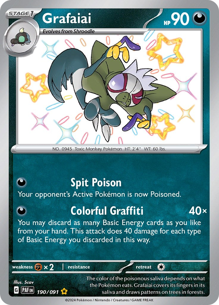 Grafaiai (190/091) [Scarlet & Violet: Paldean Fates] | Silver Goblin