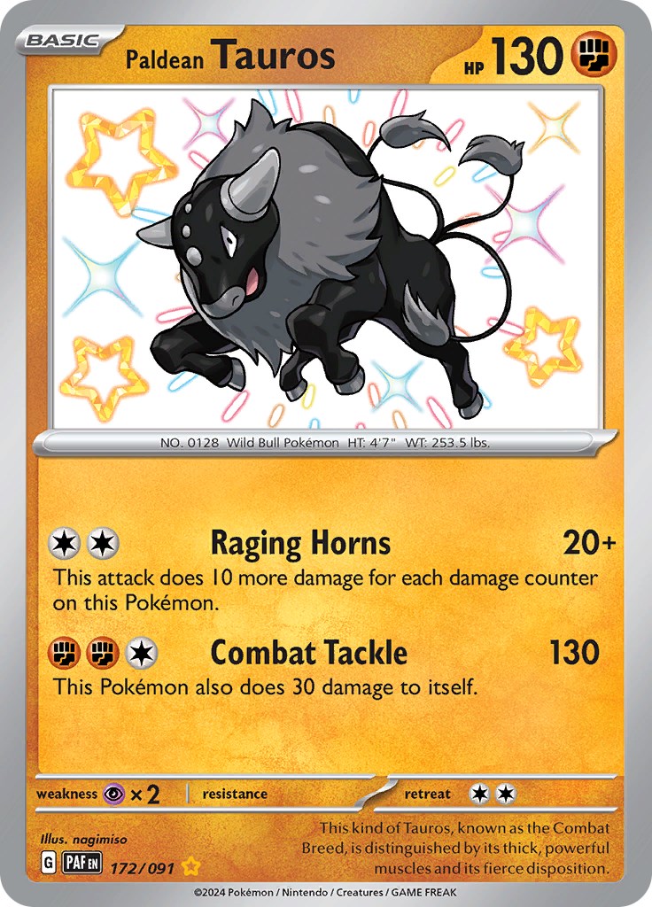 Paldean Tauros (172/091) [Scarlet & Violet: Paldean Fates] | Silver Goblin