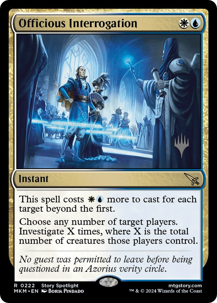 Officious Interrogation (Promo Pack) [Murders at Karlov Manor Promos] | Silver Goblin