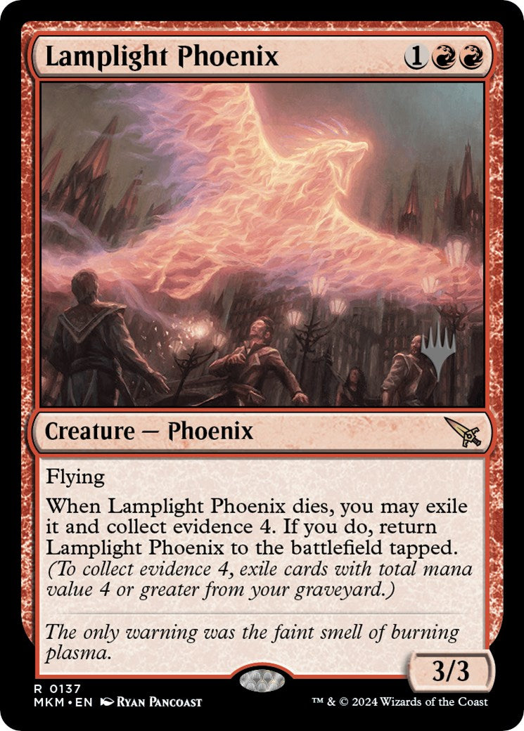 Lamplight Phoenix (Promo Pack) [Murders at Karlov Manor Promos] | Silver Goblin