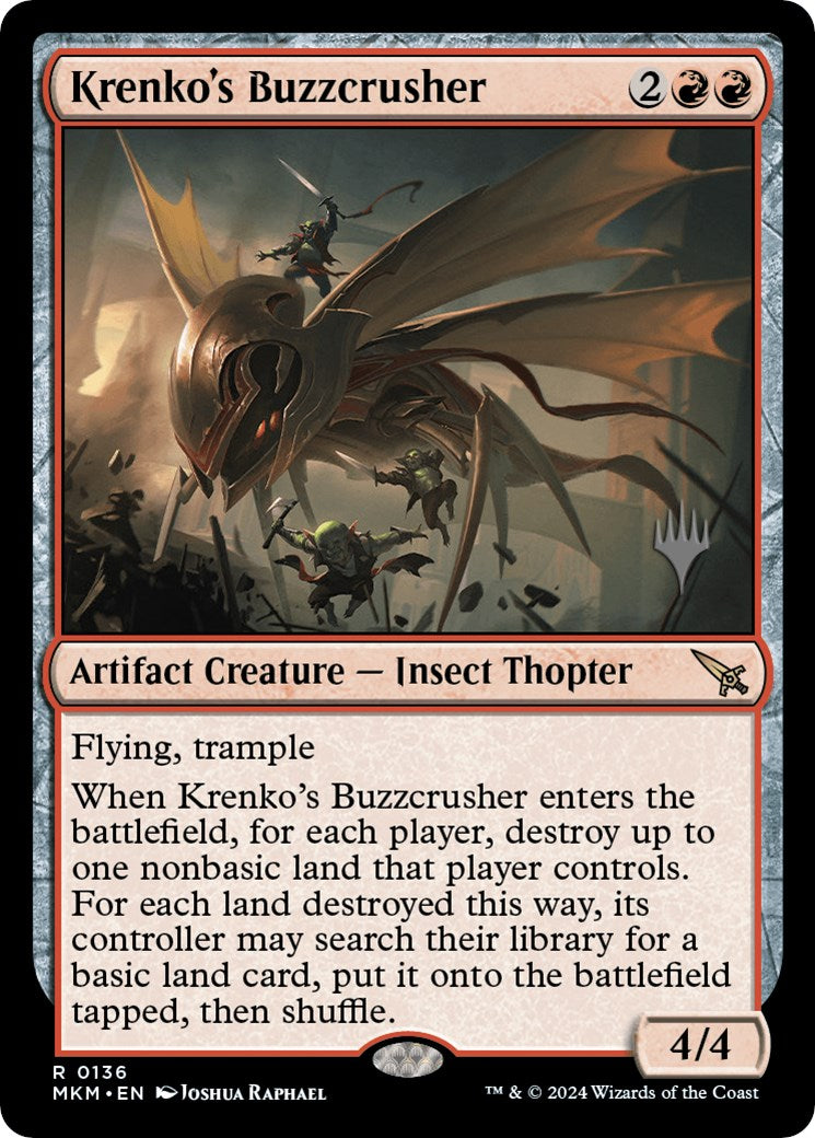 Krenko's Buzzcrusher (Promo Pack) [Murders at Karlov Manor Promos] | Silver Goblin