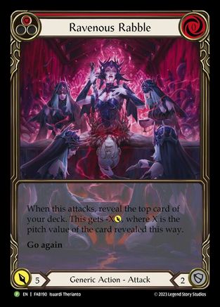 Ravenous Rabble (Red) - FAB190 (FAB190) Rainbow Foil - Flesh and Blood: Promo Cards