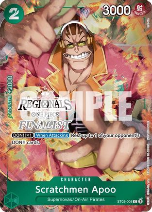 Scratchmen Apoo (Offline Regional 2024) [Finalist] [One Piece Promotion Cards] | Silver Goblin