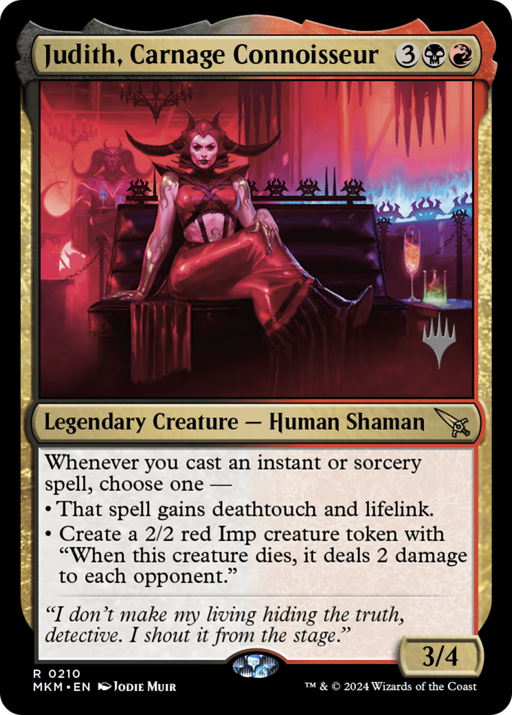 Judith, Carnage Connoisseur (Promo Pack) [Murders at Karlov Manor Promos] | Silver Goblin