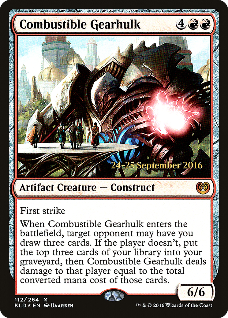 Combustible Gearhulk [Kaladesh Prerelease Promos] | Silver Goblin