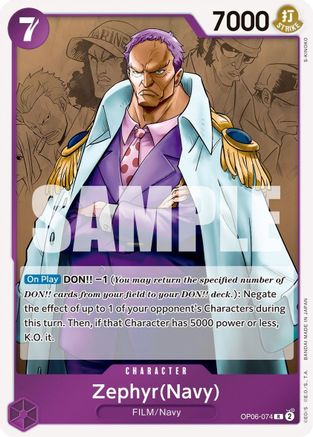 Zephyr (Navy) (OP06-074) Foil