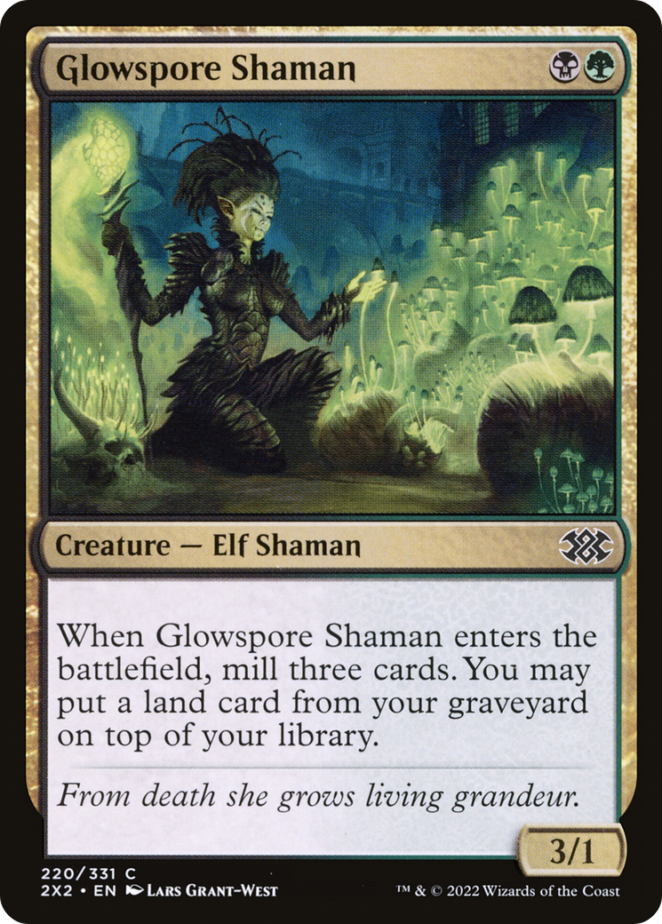 Glowspore Shaman [Double Masters 2022] | Silver Goblin