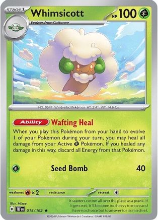 Whimsicott (015/162) [Scarlet & Violet: Temporal Forces] | Silver Goblin