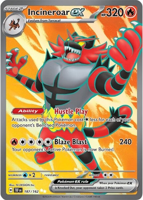 Incineroar ex (187/162) [Scarlet & Violet: Temporal Forces] | Silver Goblin