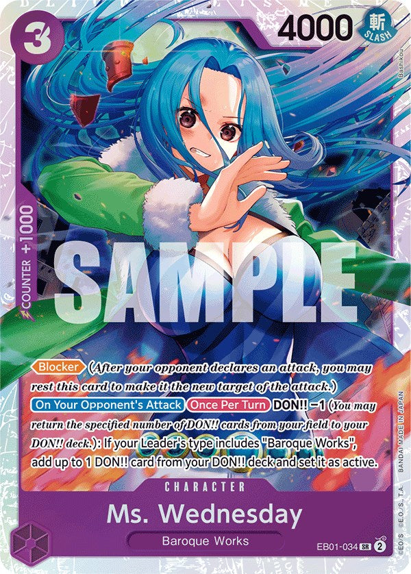 Ms. Wednesday Foil (EB01-034) - Extra Booster: Memorial Collection