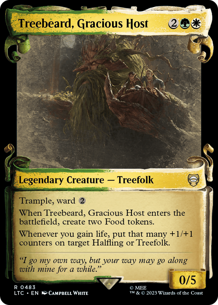 Treebeard, Gracious Host [The Lord of the Rings: Tales of Middle-Earth Commander Showcase Scrolls] Foil
