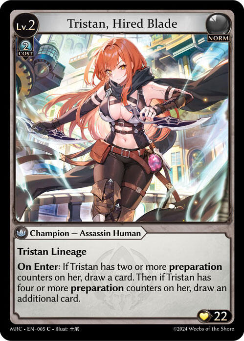 Tristan, Hired Blade (005) [Mercurial Heart] Foil