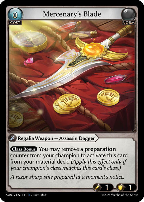 Mercenary's Blade (011) [Mercurial Heart] Foil