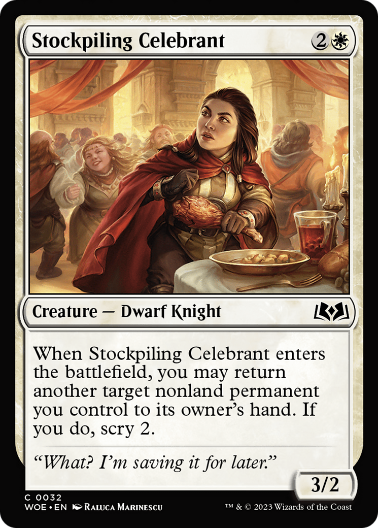 Stockpiling Celebrant [Wilds of Eldraine] | Silver Goblin