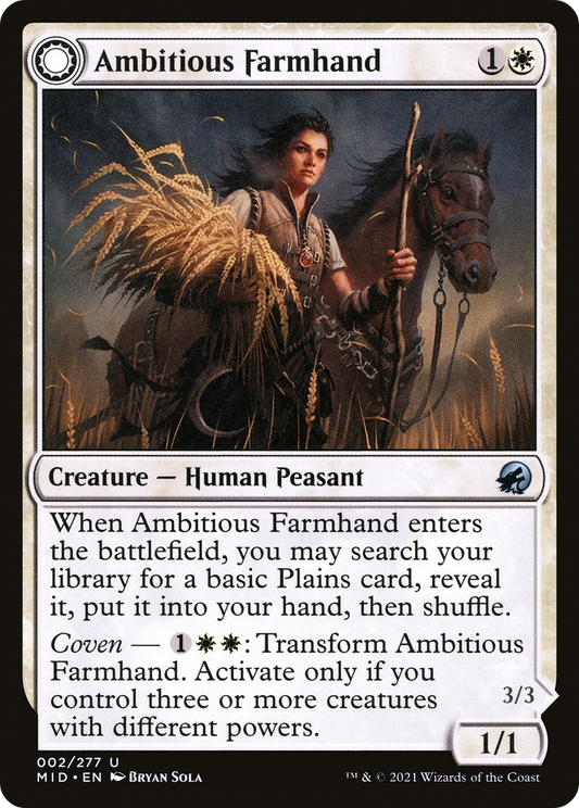 Ambitious Farmhand // Seasoned Cathar [Innistrad: Midnight Hunt] Foil