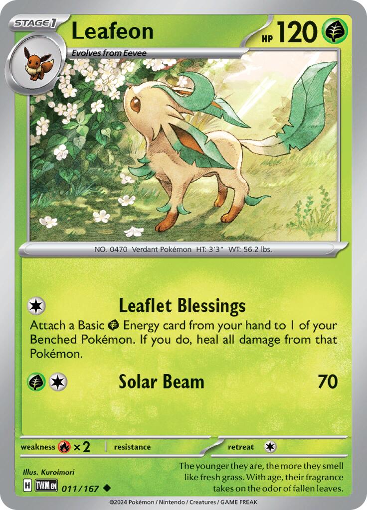 Leafeon (011/167) [Scarlet & Violet: Twilight Masquerade] | Silver Goblin