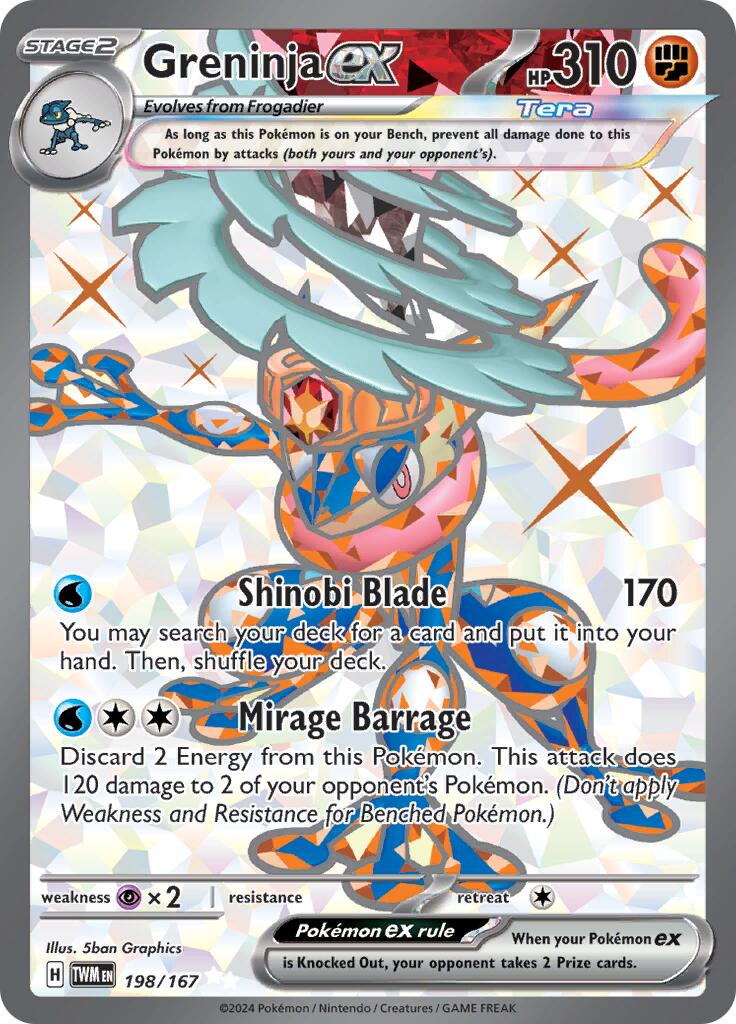 Greninja ex (198/167) [Scarlet & Violet: Twilight Masquerade] | Silver Goblin