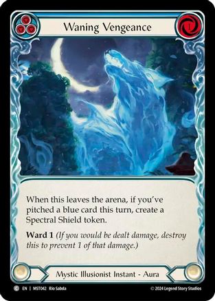 Waning Vengeance (Blue) Rainbow Foil (MST042) - Part the Mistveil