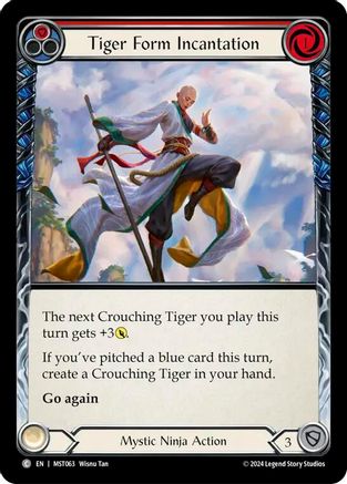Tiger Form Incantation (Red) (MST063) Rainbow Foil - Part the Mistveil