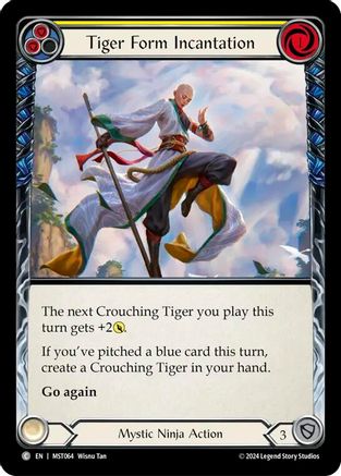 Tiger Form Incantation (Yellow) (MST064) Rainbow Foil - Part the Mistveil