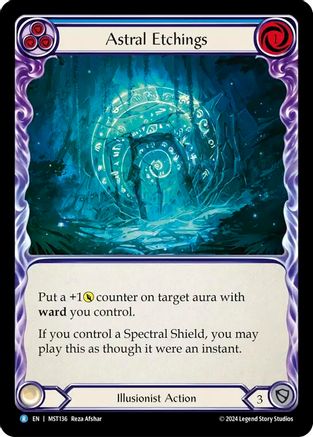 Astral Etchings (Blue) Rainbow Foil (MST136) - Part the Mistveil