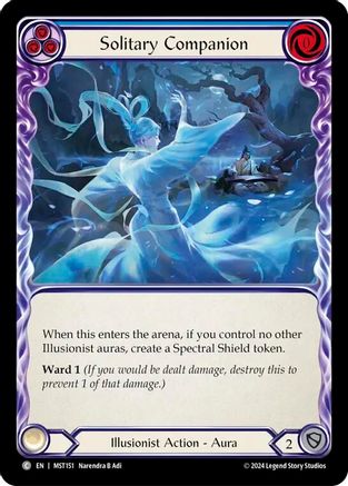 Solitary Companion (Blue) Rainbow Foil (MST151) - Part the Mistveil | Silver Goblin