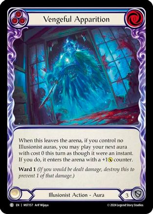 Vengeful Apparition (Blue) Rainbow Foil (MST157) - Part the Mistveil | Silver Goblin