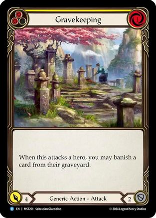 Gravekeeping (Yellow) Rainbow Foil (MST201) - Part the Mistveil