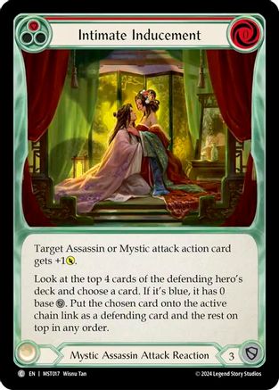 Intimate Inducement (Red) Rainbow Foil (MST017) - Part the Mistveil | Silver Goblin