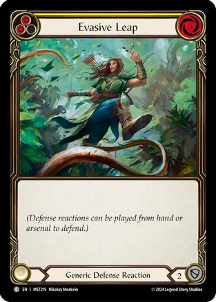 Evasive Leap (Yellow) (MST219) Rainbow Foil - Part the Mistveil