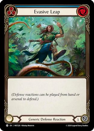Evasive Leap (Blue) (MST220) Rainbow Foil - Part the Mistveil