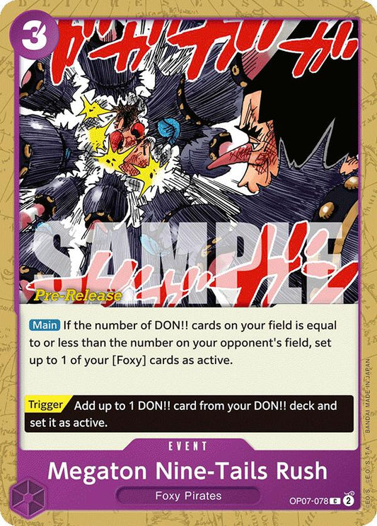 Megaton Nine-Tails Rush  (OP07-078) - 500 Years in the Future Pre-Release Cards