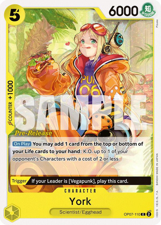 York  (OP07-110) - 500 Years in the Future Pre-Release Cards