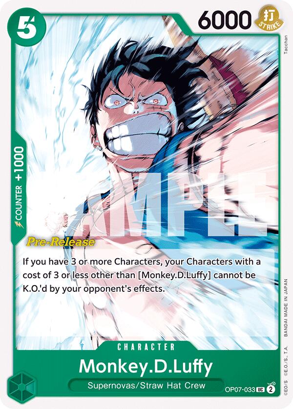 Monkey.D.Luffy (033)  (OP07-033) - 500 Years in the Future Pre-Release Cards