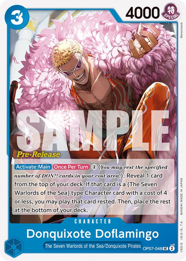 Donquixote Doflamingo  (OP07-048) - 500 Years in the Future Pre-Release Cards