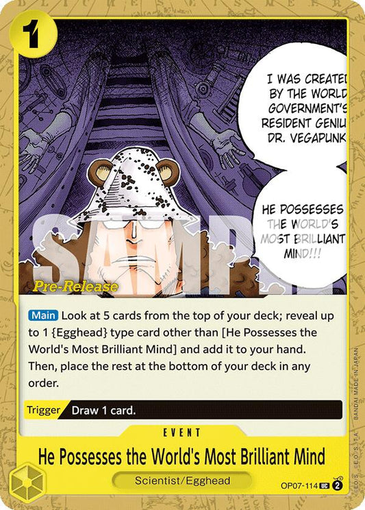 He Possesses the World's Most Brilliant Mind  (OP07-114) - 500 Years in the Future Pre-Release Cards