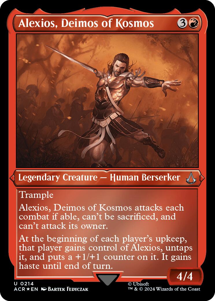 Alexios, Deimos of Kosmos (Foil Etched) [Assassin's Creed] | Silver Goblin