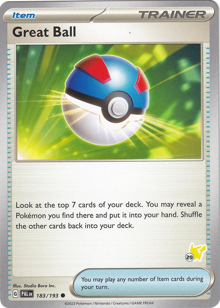 Great Ball (183/193) (Pikachu Stamp #29) [Battle Academy 2024] | Silver Goblin