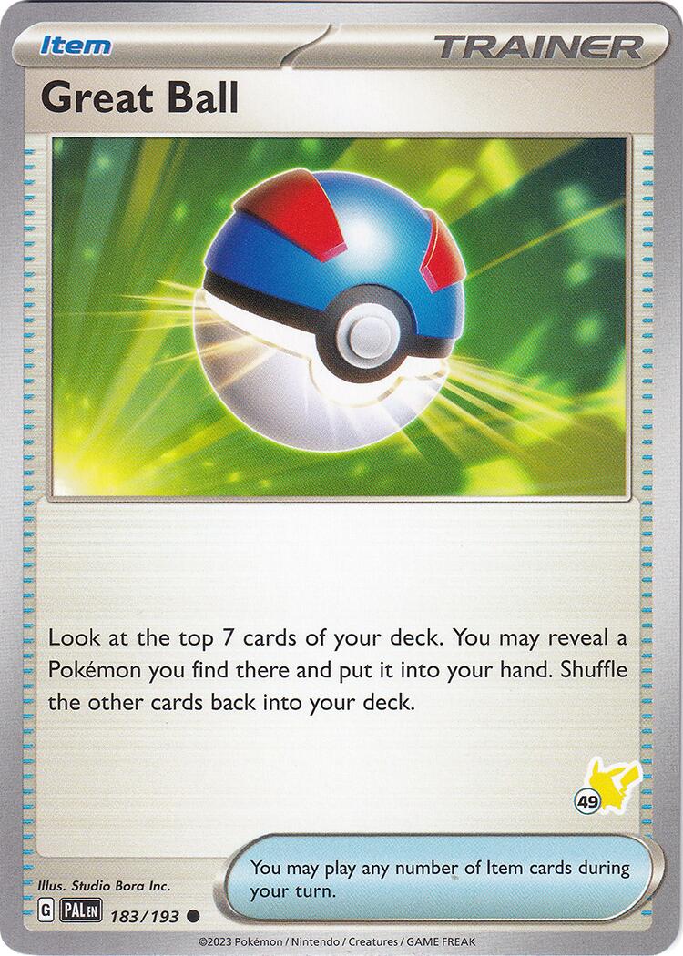 Great Ball (183/193) (Pikachu Stamp #49) [Battle Academy 2024] | Silver Goblin